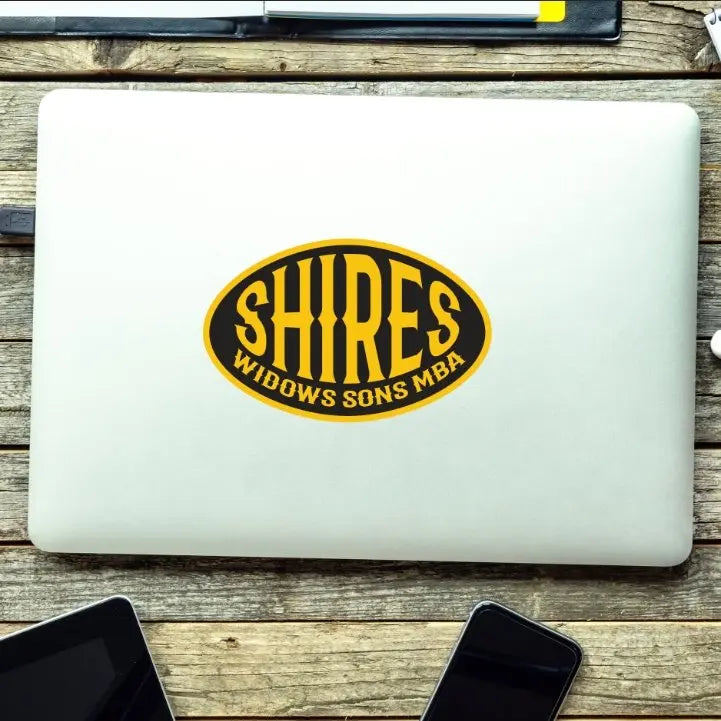 Shires Oval Vinyl Stickers/Decals redplume