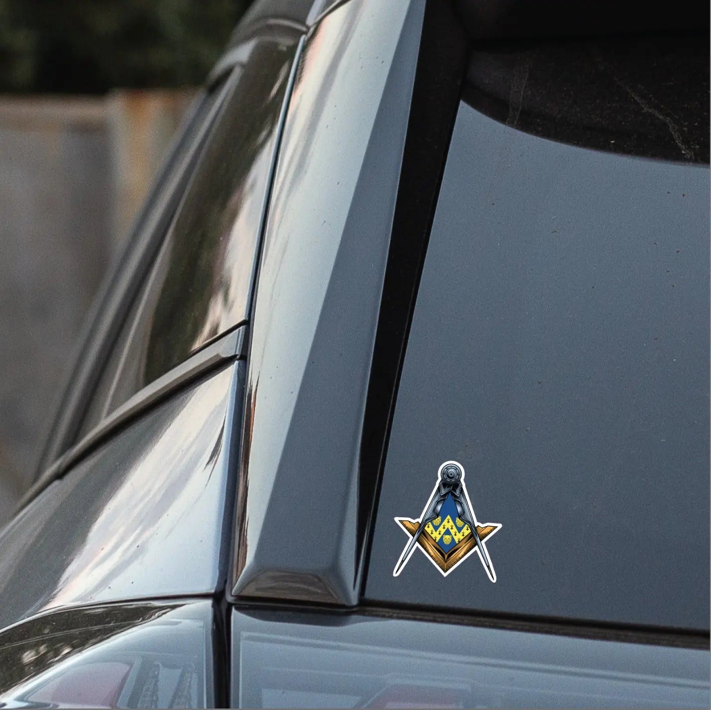 Shropshire Masonic StickerSquare & Compass Union Vinyl Decal redplume