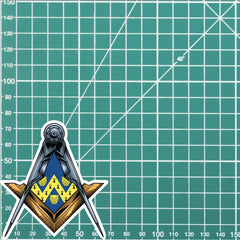 Shropshire Masonic StickerSquare & Compass Union Vinyl Decal redplume