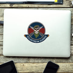 Skull Crest Coldstream Guards Vinyl Sticker | 10cm | UV Laminated | redplume