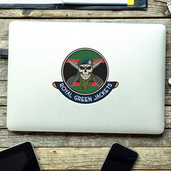 Skull Crest Royal Green Jackets Vinyl Sticker | 10cm | UV Laminated | redplume