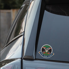 Skull Crest Royal Green Jackets Vinyl Sticker | 10cm | UV Laminated | redplume