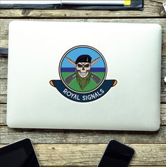 Skull Crest Royal Signals Vinyl Sticker | 10cm | UV Laminated | redplume