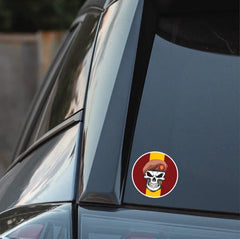 Skull with King's Royal Hussars KRH Beret TRF Vinyl Sticker - 10cm redplume