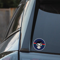 Skull with Royal Pioneer Corps Beret TRF Vinyl Sticker - 10cm redplume
