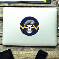 Skull with Royal Scots Dragoon Guards RSDG Beret TRF Vinyl Sticker - 10cm redplume