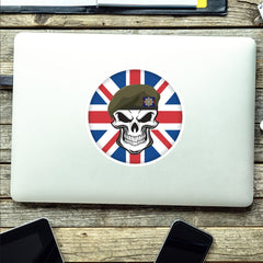 Skull with Scots Guards Beret UJ Vinyl Sticker - 10cm redplume