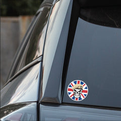 Skull with Special Air Service Beret UJ Vinyl Sticker - 10cm redplume