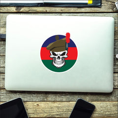 Skull with the Black Watch Glengarry TRF Vinyl Sticker - 10cm redplume