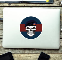 Skull with The Life Guards Beret TRF Vinyl Sticker - 10cm redplume