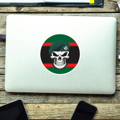Skull with The Light Infantry Beret TRF Vinyl Sticker - 10cm redplume