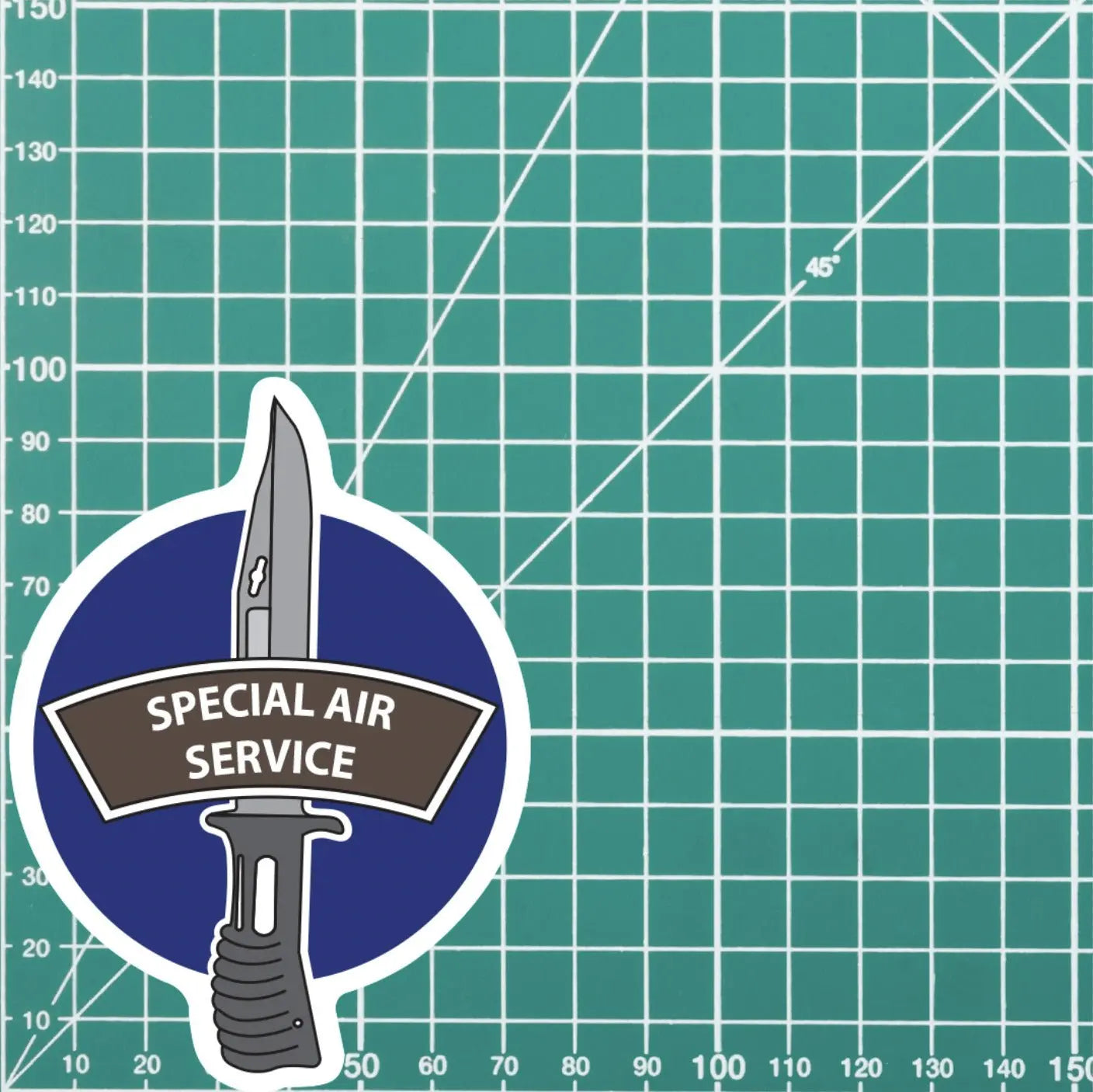 Special Air Service Decal, TRF Colours & Bayonet Design - 10cm redplume