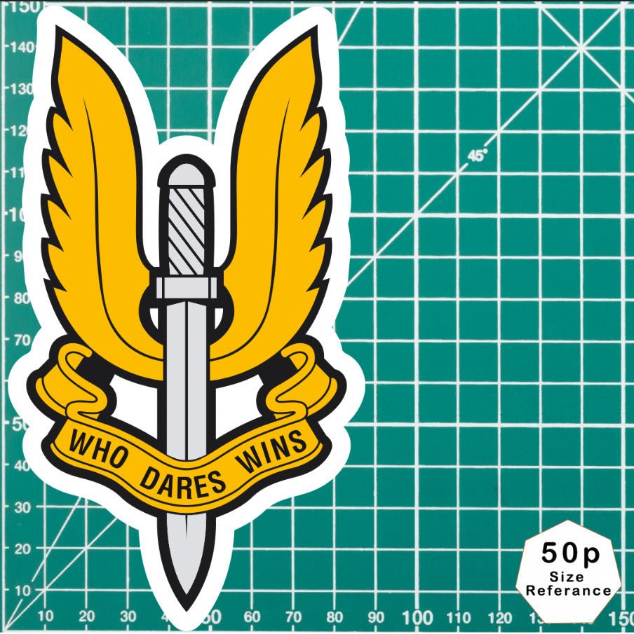 Special Air Service SAS Winged Dagger Cap Badge Waterproof Vinyl Stickers redplume