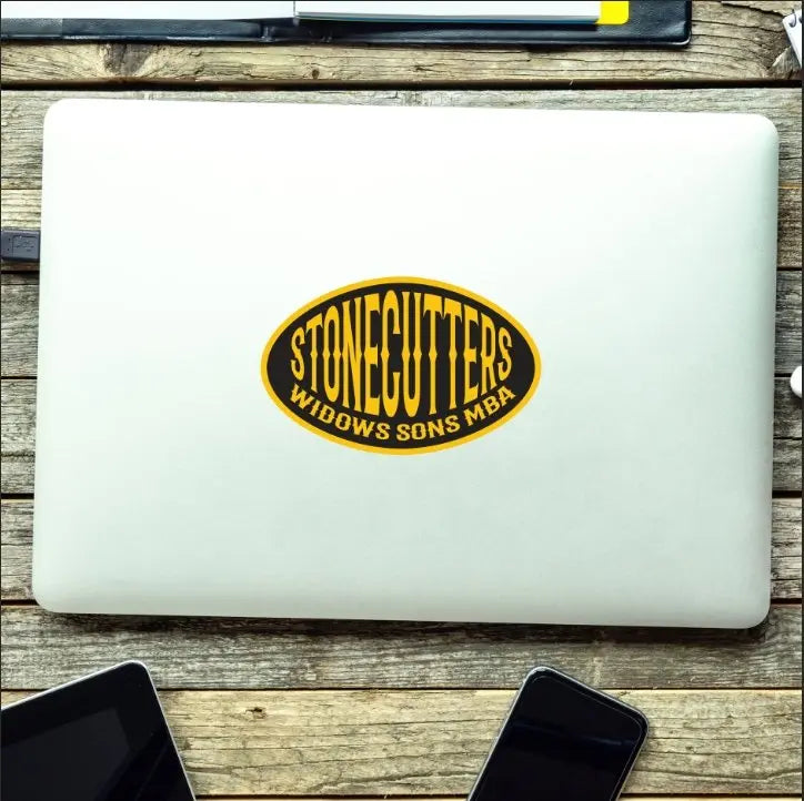 Stonecutters Oval Vinyl Stickers/Decals redplume