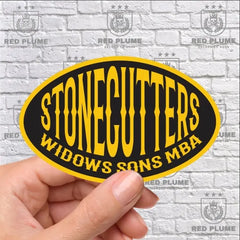 Stonecutters Oval Vinyl Stickers/Decals redplume