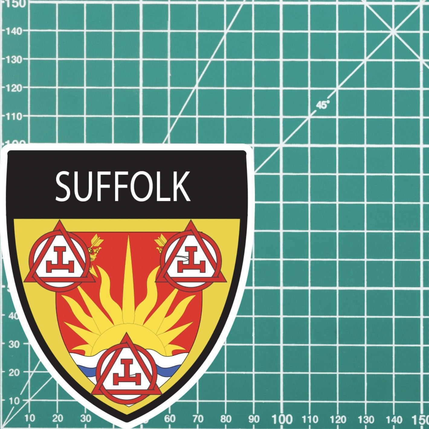 Suffolk Masonic Holy Royal Arch Shield Sticker redplume