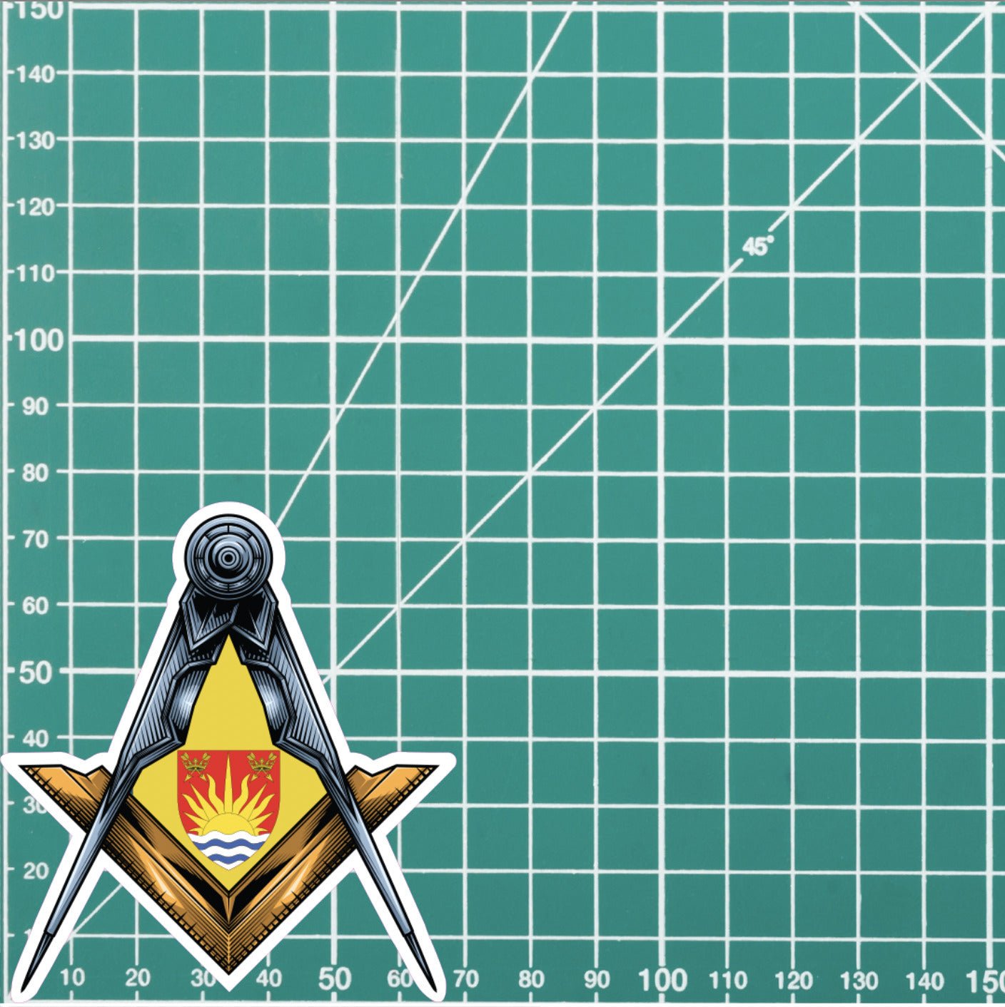 Suffolk Masonic Sticker Square & Compass Union Vinyl Decal redplume
