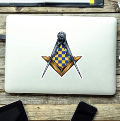 Surrey Masonic Stickers Square & Compass Union Vinyl Decal redplume