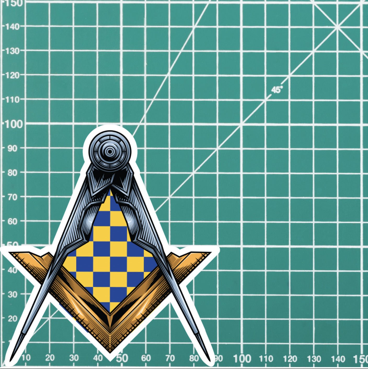 Surrey Masonic Stickers Square & Compass Union Vinyl Decal redplume