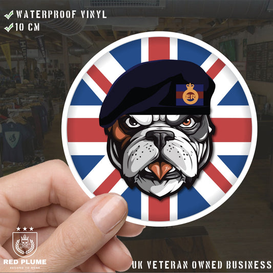 The Life Guards British Veteran Bulldog Decal - 10cm Vinyl Sticker redplume