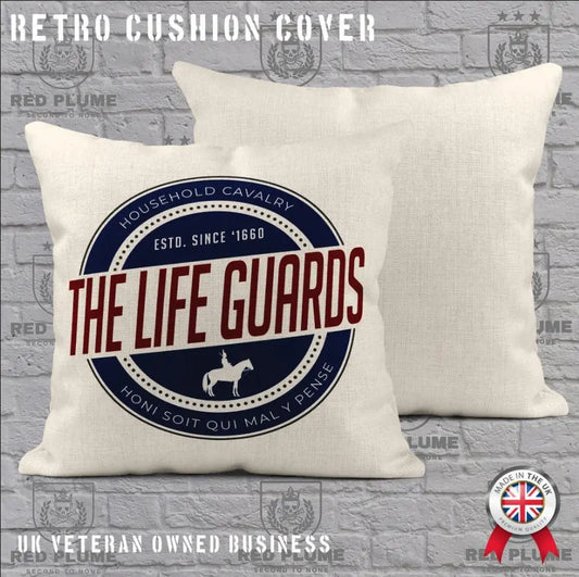 The Life Guards Retro Cushion Cover - Ideal Stocking Filler - Red Plume