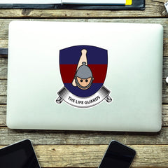 The Life Guards Shield Vinyl Sticker - 10cm - UV Laminated redplume