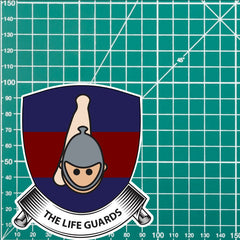 The Life Guards Shield Vinyl Sticker - 10cm - UV Laminated redplume