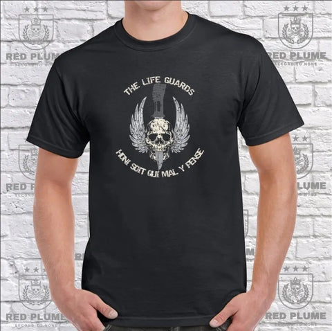The Life Guards Skulled Dagger T-Shirt - Red Plume