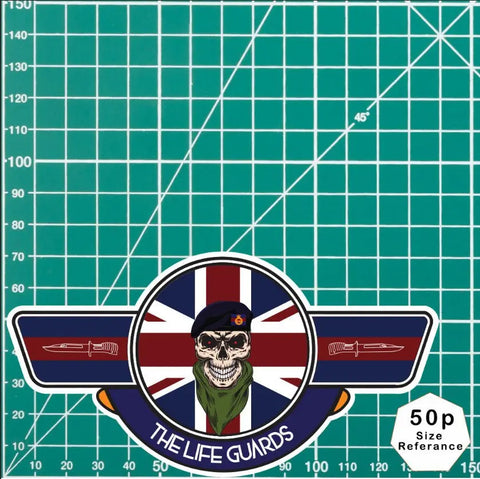 The Life Guards UV Laminated Vinyl Sticker - Wings - Red Plume