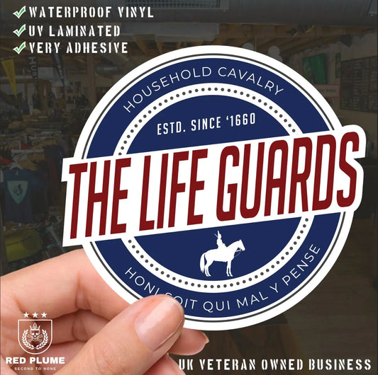 The Life Guards Waterproof Vinyl Sticker - Retro redplume