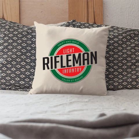 The Light Infantry Retro Cushion Cover - Ideal Stocking Filler - Red Plume