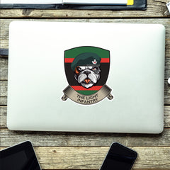 The Light Infantry TRF British Bulldog Vinyl Sticker - 10cm redplume