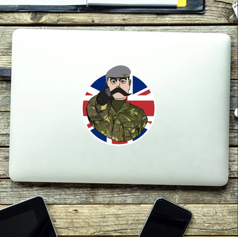 The Ranger Regiment Vinyl Waterproof Sticker, Lord Kitchener Design - Red Plume
