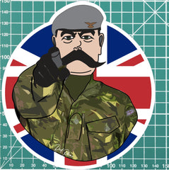 The Ranger Regiment Vinyl Waterproof Sticker, Lord Kitchener Design redplume