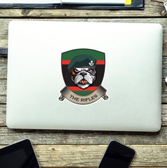 The Rifles TRF British Bulldog Vinyl Sticker - 10cm redplume