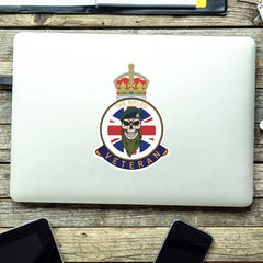 The Rifles Veteran UV Laminated Skull & Beret Decal redplume