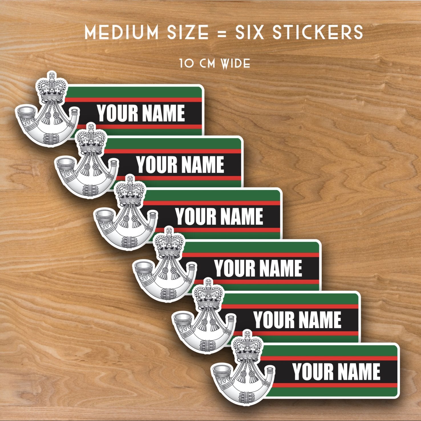 The Rifles Waterproof Vinyl Name Stickers - Personalised redplume