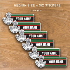 The Rifles Waterproof Vinyl Name Stickers - Personalised redplume