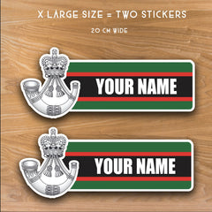 The Rifles Waterproof Vinyl Name Stickers - Personalised redplume