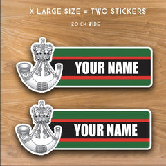 The Rifles Waterproof Vinyl Name Stickers - Personalised redplume