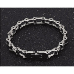 Titanium Bike Chain Style Bracelet redplume