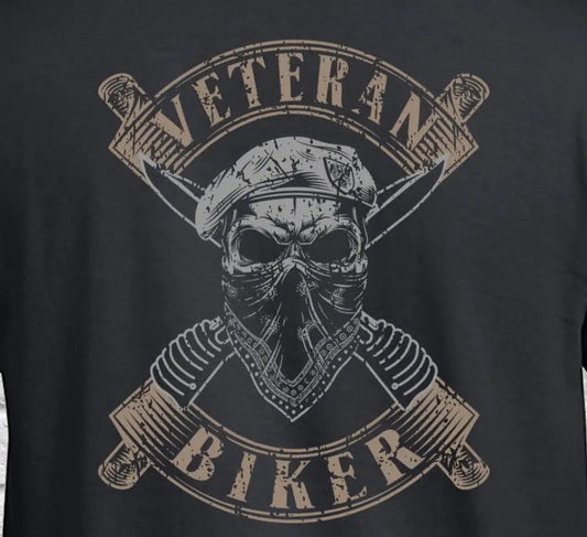 Veteran Biker T shirt Mono redplume