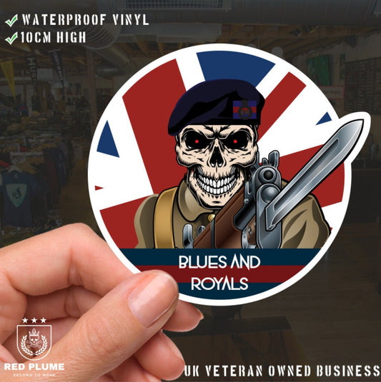 Vinyl Fix Bayonets Blues and Royals Sticker redplume