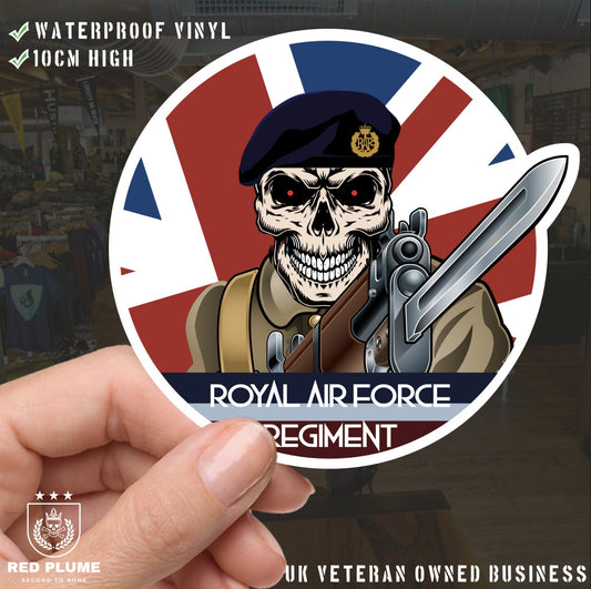 Vinyl Fix Bayonets RAF Regiment Sticker redplume