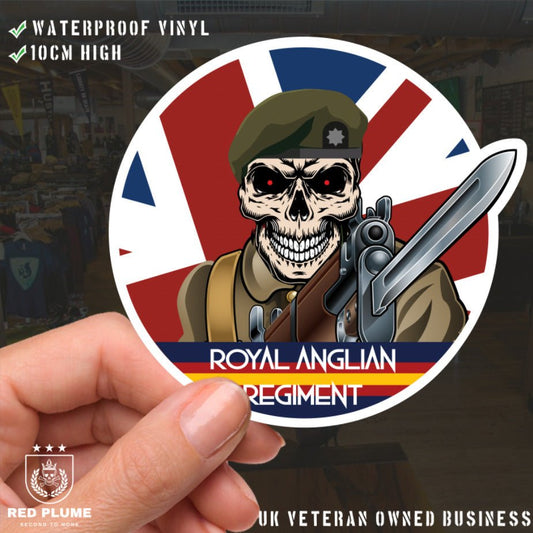 Vinyl Fix Bayonets Royal Anglian Regiment Sticker redplume