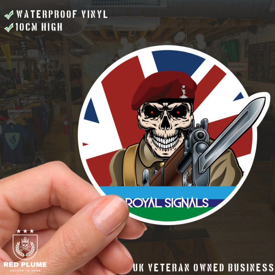 Vinyl Fix Bayonets Royal Signals 216 Sqn Sticker redplume