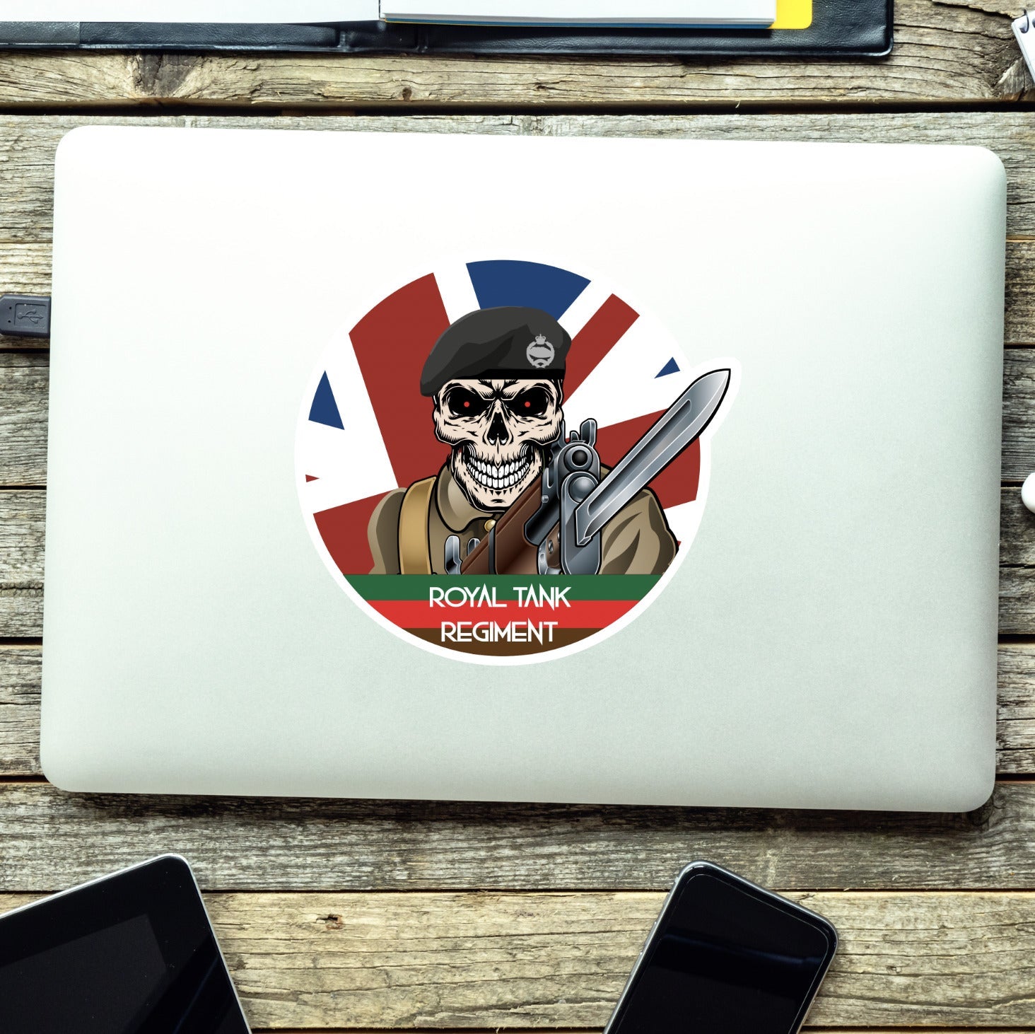 Vinyl Fix Bayonets Royal Tank Regiment Sticker redplume
