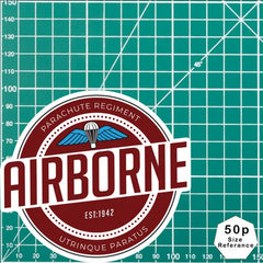 Waterproof Vinyl Decal - Parachute Regiment Airborne| Retro | UV Laminated redplume