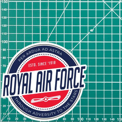 Waterproof Vinyl Decal - Royal Air Force - Retro redplume