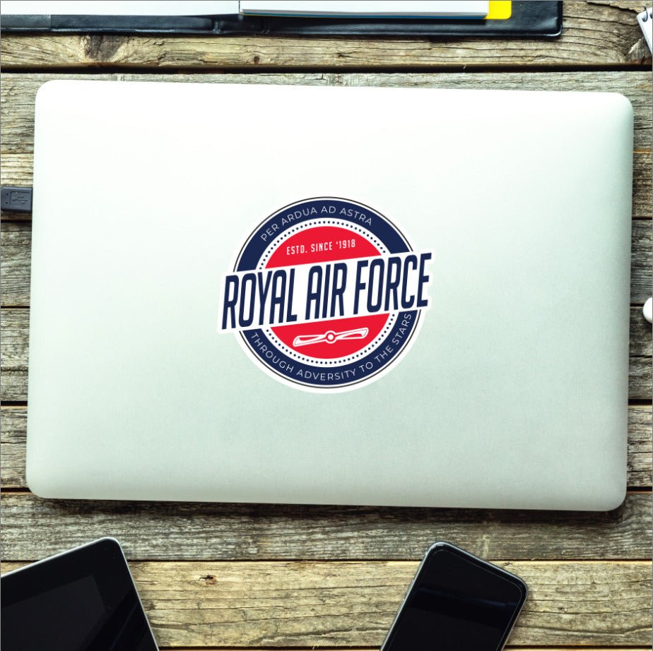 Waterproof Vinyl Decal - Royal Air Force - Retro redplume